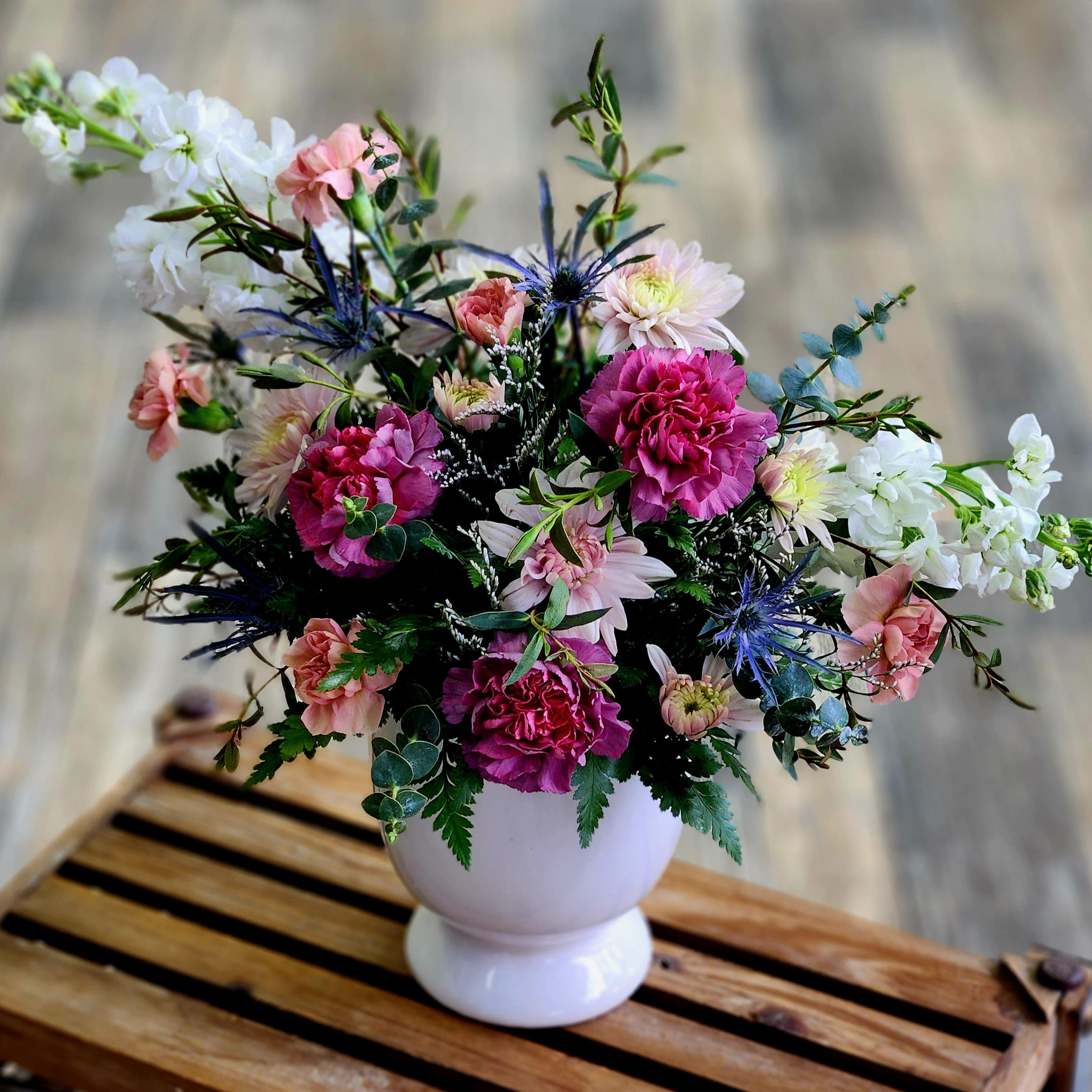 Pink White Purple Fresh Flowers